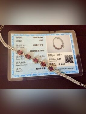 Certified Natural Red Garnet Gemstone bracelet